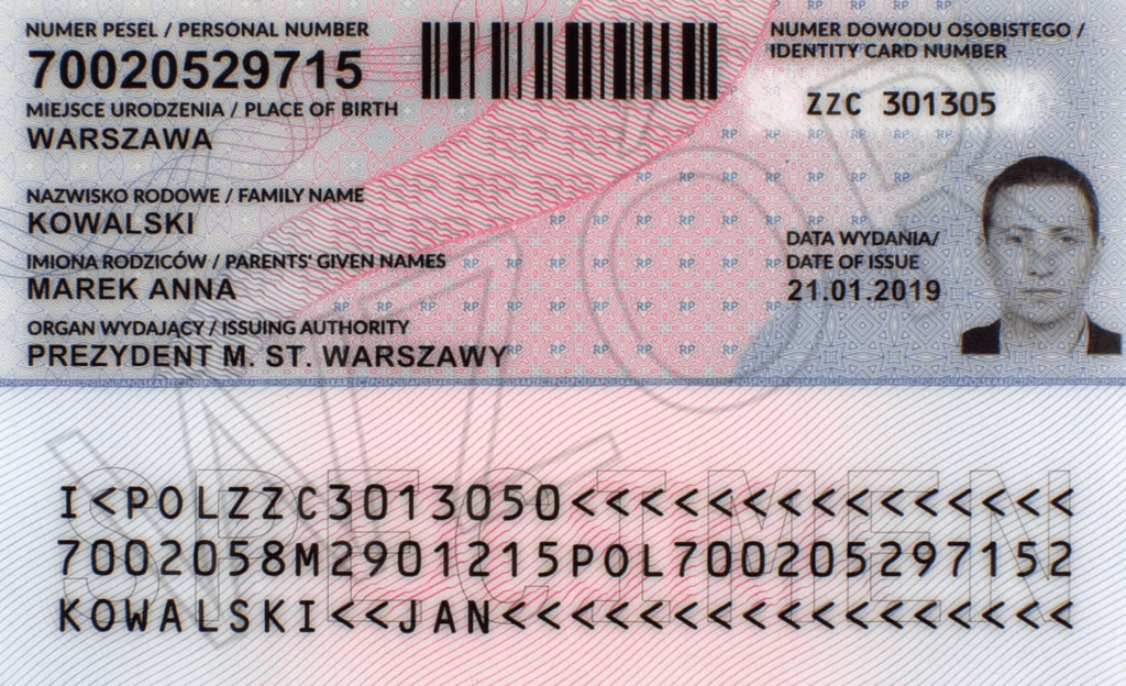 Identity card anonymization