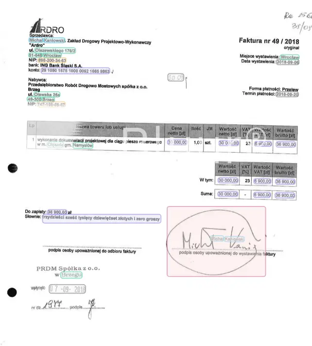 Polish invoice anonymization